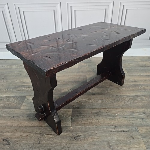 Vintage geschnitzte bank tisch - vintage,